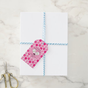 Last Swing Before the Ring Wedding Pickleball Pink Gift Tags