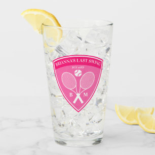 Last swing country clubs tennis Bachelorette favor Glass