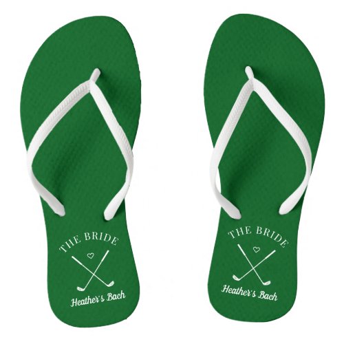 Last Swing Golf Bachelorette Flip Flops