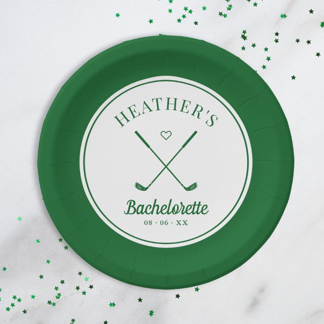 Last Swing Golf Bachelorette Paper Plates (Creator Uploaded)