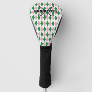 Last Swing Golf Bachelorette Pink Green Head Cover