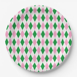 Last Swing Golf Bachelorette Pink Green Paper Plates