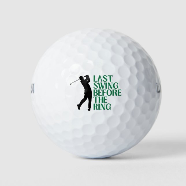 Last Swing Golf Country Club Bachelor Black Green Balls (Front)