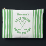 Last swing golf country club Bachelorette favors Accessory Pouch<br><div class="desc">Last swing before the ring golf country club themed Bachelorette party favors personalized pouch bag,  bachelorette party personalized beauty bag bridesmaid gifts bridal party favors bachelorette party favors</div>