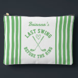 Last swing golf country club Bachelorette favors Accessory Pouch<br><div class="desc">Last swing before the ring golf country club themed Bachelorette party favors personalized pouch bag,  bachelorette party personalized beauty bag bridesmaid gifts bridal party favors bachelorette party favors</div>