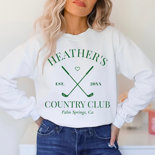 Last Swing Golf Country Club Bachelorette Sweatshirt