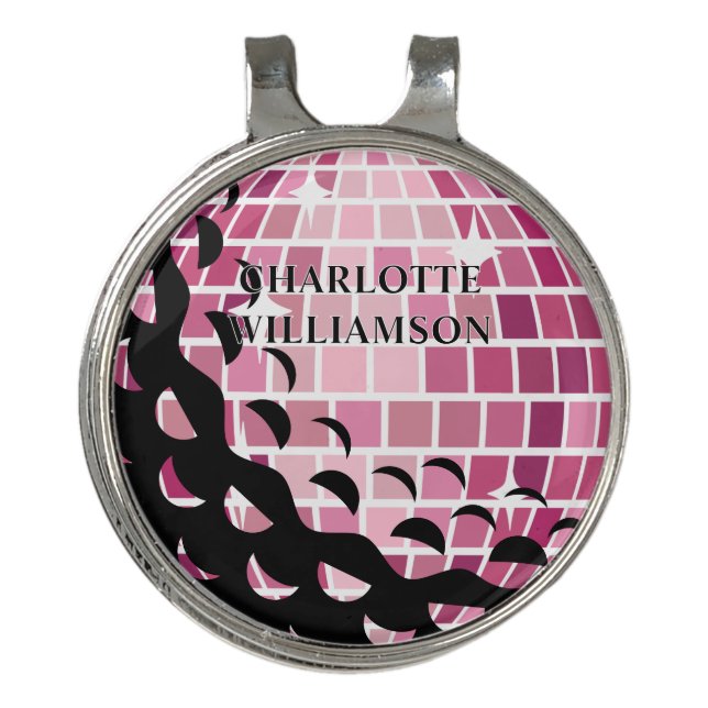 Last Swing Golf Pink Bachelorette  Hat Clip (Front)