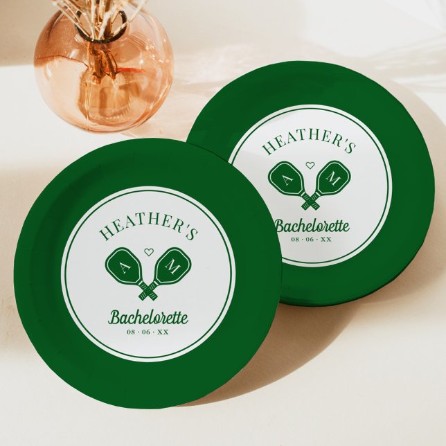 Last Swing Pickleball Bachelorette Paper Plates (Creator Uploaded)