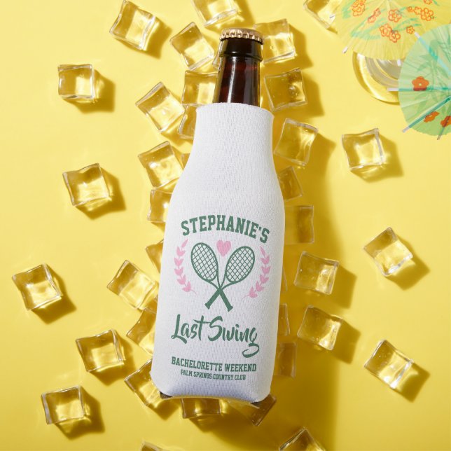 Last Swing Tennis Country Club Bachelorette Bottle Cooler (In Situ Summer)