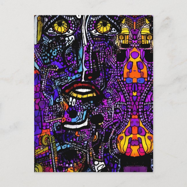 Last Thoughts at the Art Auction - Ken Gage Art Postcard (Front)