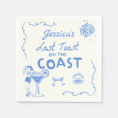 JeVenis Strand-Party Dekoration – Muscheln & Hochzeitsglocken Banner Mit 'Last Toast On The Coast' Schild, Für Bachelorette & Brautdusche