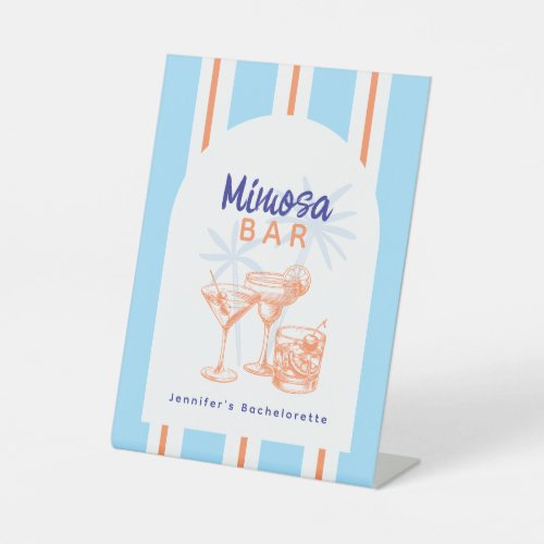 Last Toast Cocktails Mimosa Bar Bachelorette Party Pedestal Sign