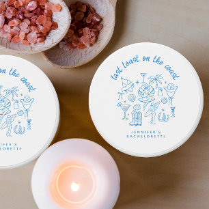 Last Toast Cowgirl Hand Drawn Bachelorette Party Mini Candle Favors