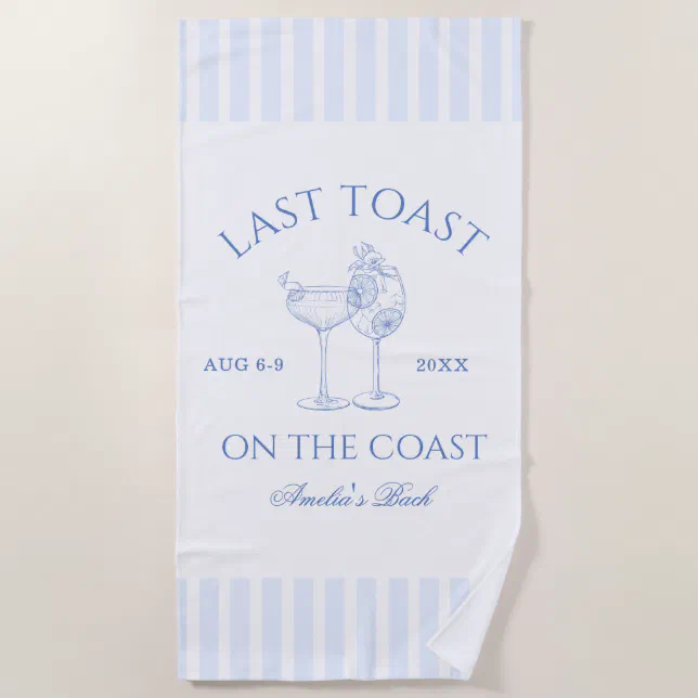 Last Toast On The Coast: A Dreamy Blue Beach Bachelorette Bash
