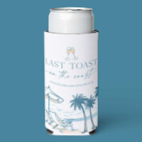 Last Toast on the Coast Bachelorette Can Cooler