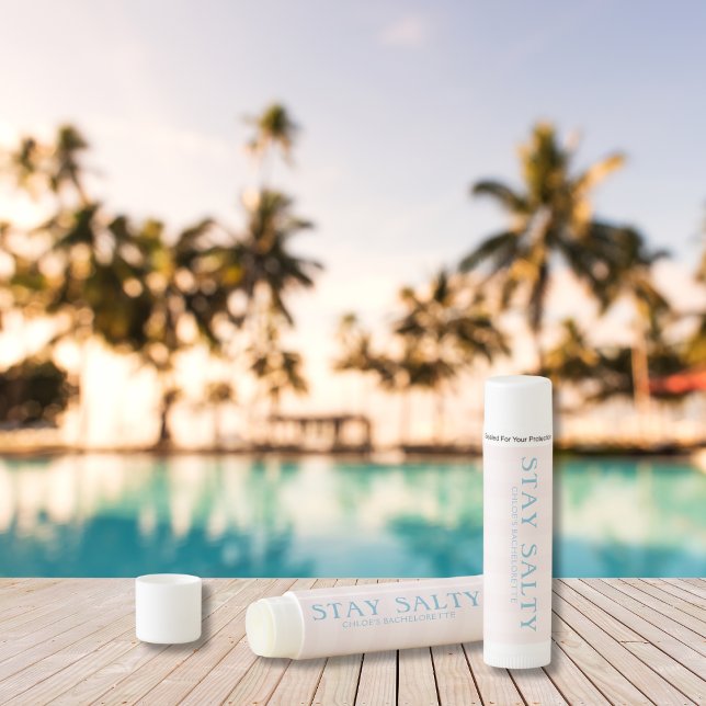 Last Toast on the Coast- Bachelorette Lip Balm  (Last toast on the coast bach chapstick with coastal design – great for destination bride favors.)