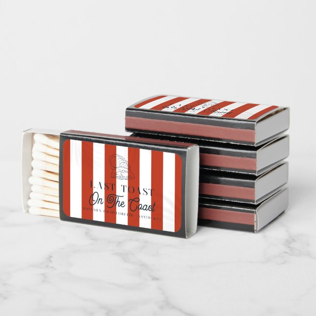Last Toast on the Coast Bachelorette  Matchboxes (Stacked)