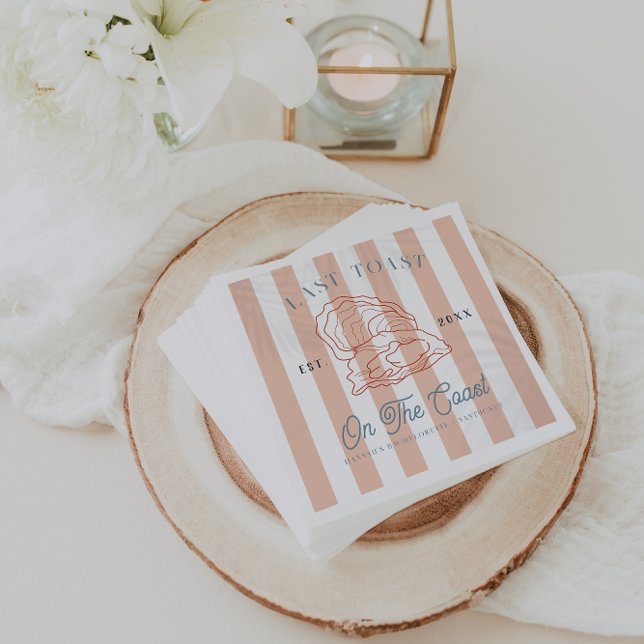 Last Toast on the Coast Bachelorette  Napkins (Creator Uploaded)
