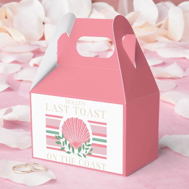 Last Toast on the Coast – Bachelorette Nautical Favor Boxes (Wedding)