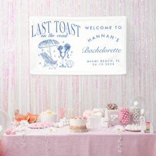 Last Toast on the Coast Bachelorette Party Banner