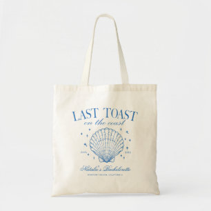 Last Toast on the Coast Bachelorette Party Blue Tote Bag
