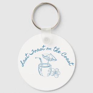 Last Toast on the Coast Bachelorette Party Design Keychain