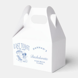 Last Toast on the Coast Bachelorette Party Favor Boxes
