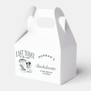 Last Toast on the Coast Bachelorette Party Favor Boxes