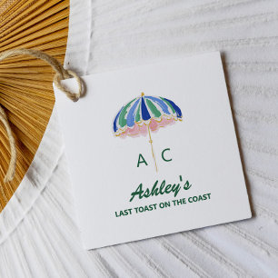 Last Toast on the Coast Bachelorette Party Favor Tags