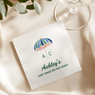 Last Toast on the Coast Bachelorette Party Napkins