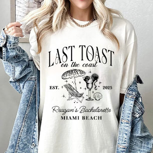 Last Toast on the Coast Bachelorette Party T-Shirt