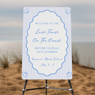 Last Toast on the Coast Bachelorette Party Welcome Foam Board