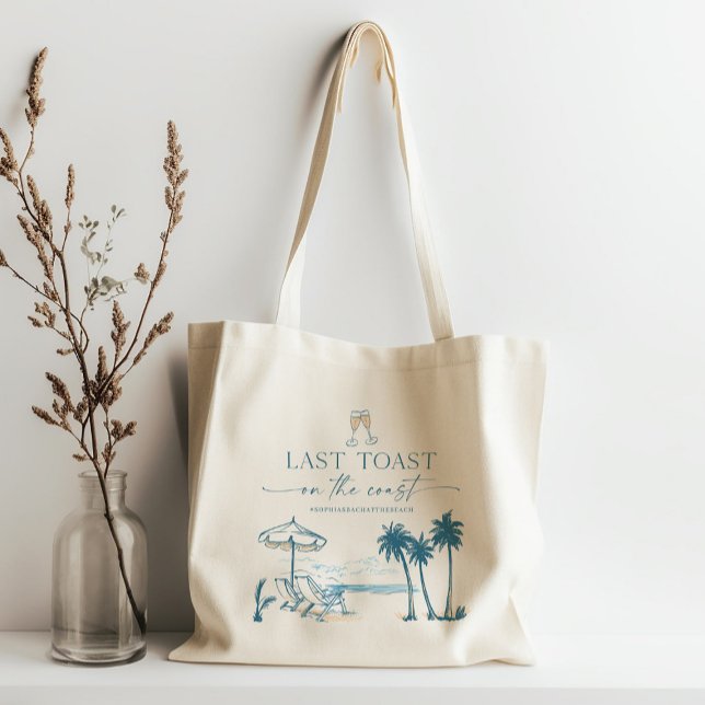 Last Toast on the Coast Bachelorette Tote Bag (Creator Uploaded)