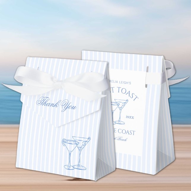 Last Toast on The Coast Bachelorette Weekend Favor Boxes (Creator Uploaded)