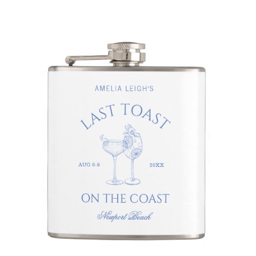 Last Toast on The Coast Bachelorette Weekend Flask