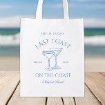 Last Toast on The Coast Bachelorette Weekend Grocery Bag<br><div class="desc">This design features trendy bold text,  beachy coastal vibes with hand drawn cocktails.</div>