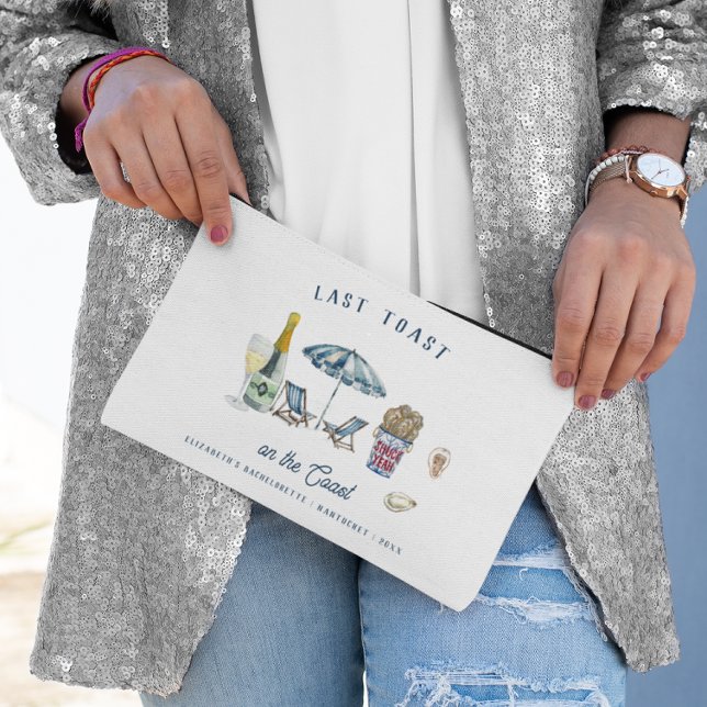 Last Toast on the Coast Bachelorette Weekend Party Accessory Pouch (Creator Uploaded)
