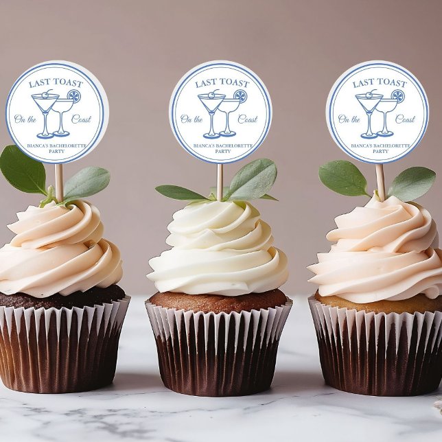 Last Toast on the Coast Bachelorette Weekend Party Classic Round Sticker (Creator Uploaded)