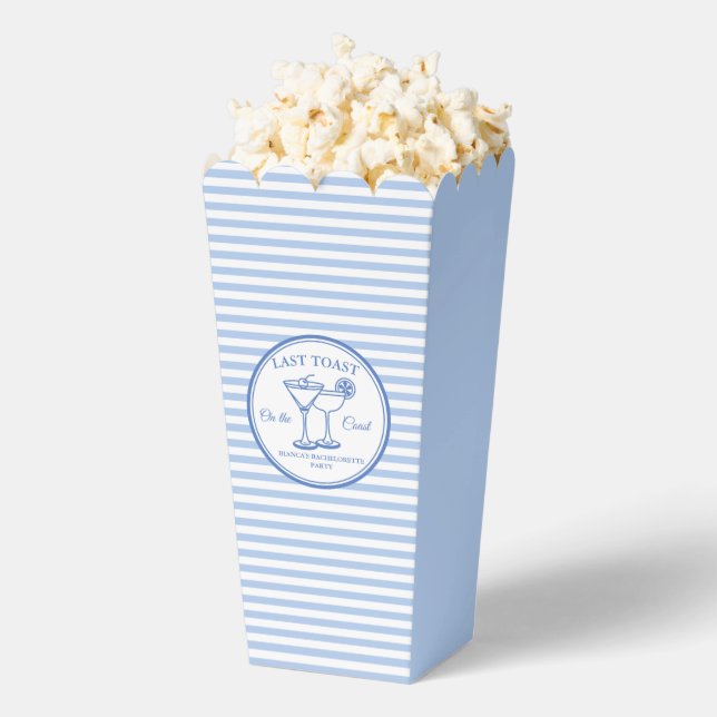 Last Toast on the Coast Bachelorette Weekend Party Favor Boxes (Popped)