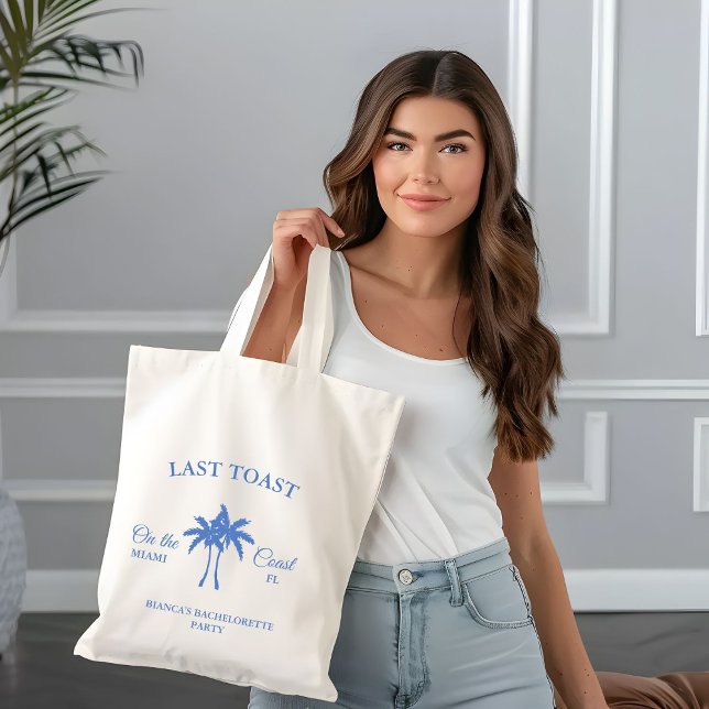 Last Toast on the Coast Bachelorette Weekend Party Tote Bag (Creator Uploaded)