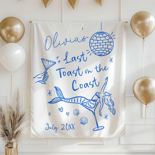 Last Toast On The Coast Backdrop, Beach Bacheloret (Creator Uploaded)