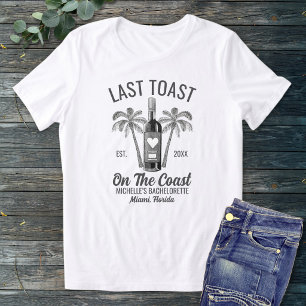 Last Toast On The Coast Beach Bachelorette Bride Tri-Blend Shirt