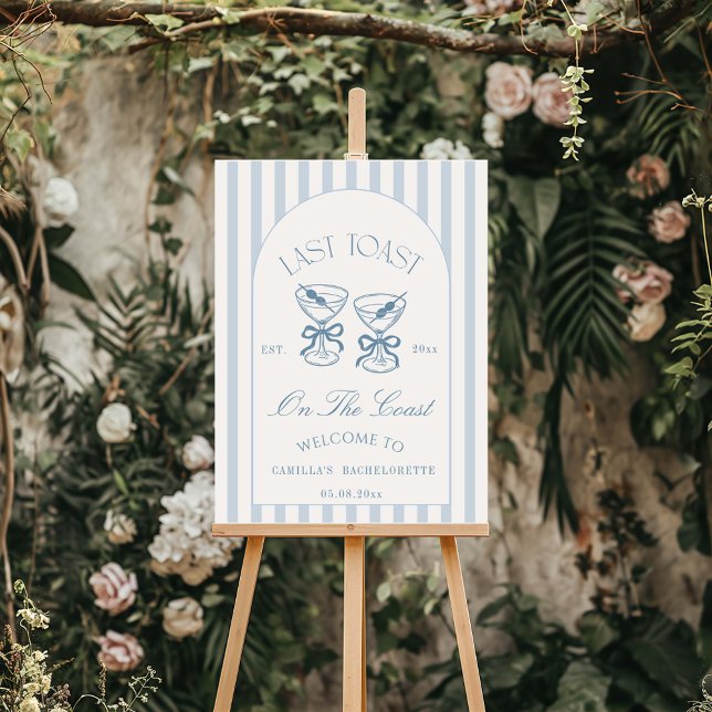 Last Toast On The Coast Beach Bachelorette  Foam Board (Creator Uploaded)