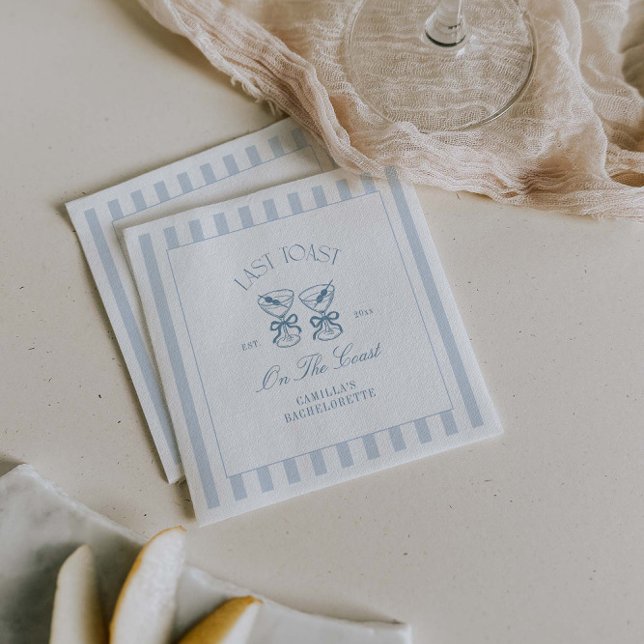 Last Toast On The Coast Beach Bachelorette  Napkins (Creator Uploaded)