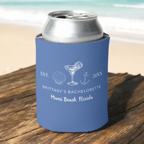 Last Toast On The Coast Beach Bachelorette Party Can Cooler