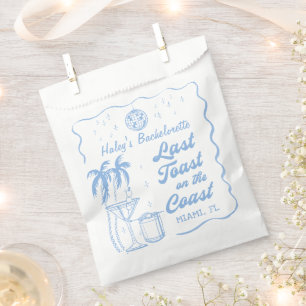 Last Toast on The Coast Beach Bachelorette Party Favor Bag