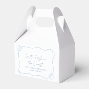 Last Toast on the Coast Beach Bachelorette Party Favor Boxes