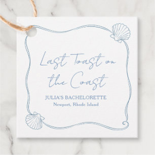 Last Toast on the Coast Beach Bachelorette Party Favor Tags
