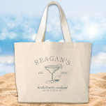 "Last Toast on the Coast" Beach Bachelorette Party Large Tote Bag<br><div class="desc">Celebrate in style with this beach girls weekend bachelorette party beach tote bag! Perfect for "last toast on the coast" themes,  beach house parties,  and more! • looking for something a little different? Send us a message or email stuffbystuff.shop@gmail.com for custom designs!</div>