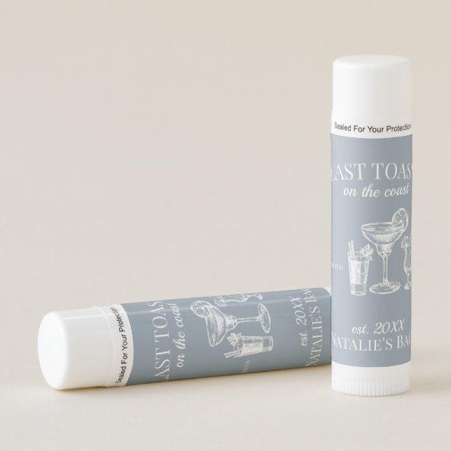 Last Toast On The Coast Beach Bachelorette Party Lip Balm (Front)
